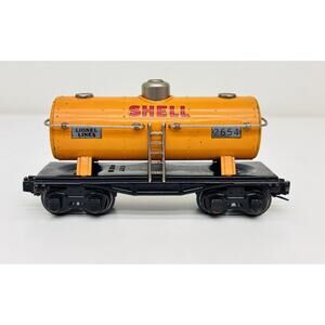 Lionel Prewar O Shell Tank Car Orange 2654